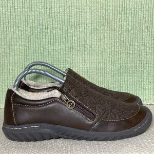 JBU by Jambu Women's Crimson Faux Fur-Lined Brown Vegan Casual Shoes Sz 8 M